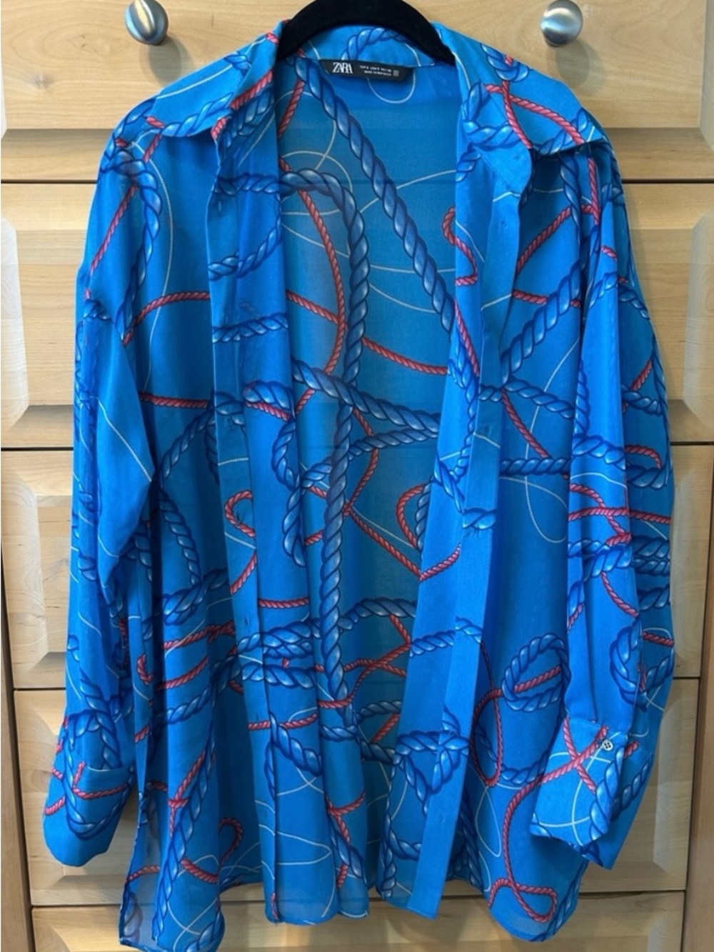 Zara Nautical Sheer Blouse - Picture 2 of 13
